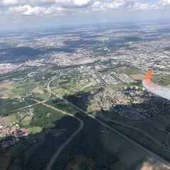 Flugwegposition um 11:54:46: Aufgenommen in der Nähe von Alb-Donau-Kreis, Deutschland in 1554 Meter
